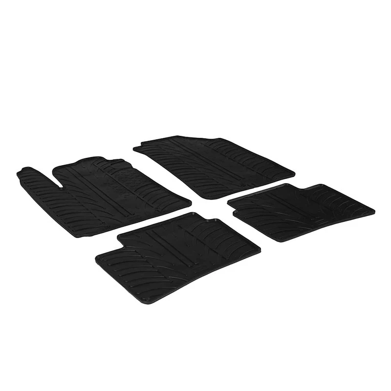 Gledring Rubber Mat Set Compatible with Hyundai i10 2014-2020 (T Profile 4-Piece + Mounting Clips