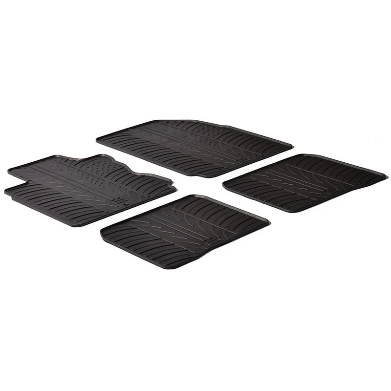 Gledring 0295 Set of Rubber Mats for Nissan Note 2013 (T Profile 4 Pieces), Black, Set of 4 - Image 1