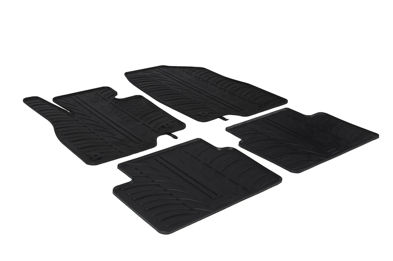 Gledring Rubber Mat Set Compatible with Mazda 3 2013-2019 (T Profile 4-Piece + Mounting Clips)