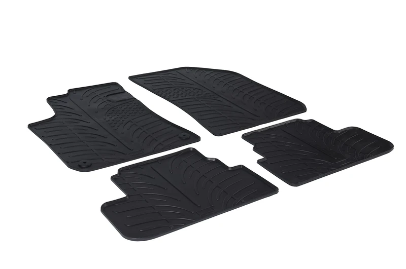Gledring Rubber Mat Set Compatible with Peugeot 308 5-Door 2013- (FL Profile 4-Piece + Mounting Clips)