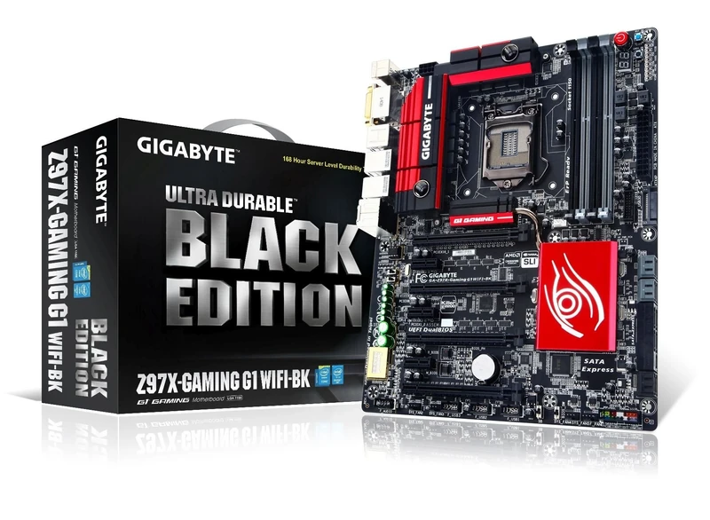 Gigabyte Z97X-Gaming G1-Wifi BK Intel LGA1150 Z97 ATX Motherboard (4x DDR3, 8x USB3.0, 6x USB2.0, GBE, LAN, HDMI, DVI-I, DP)