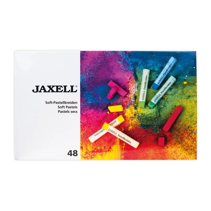 Honsell 47650 Jaxell Pastel Chalk, Square Shape, for Flat and Precise Working, Rich Non-fading Colours, Ideal for Artists, Amateur Painters, Children, Schools