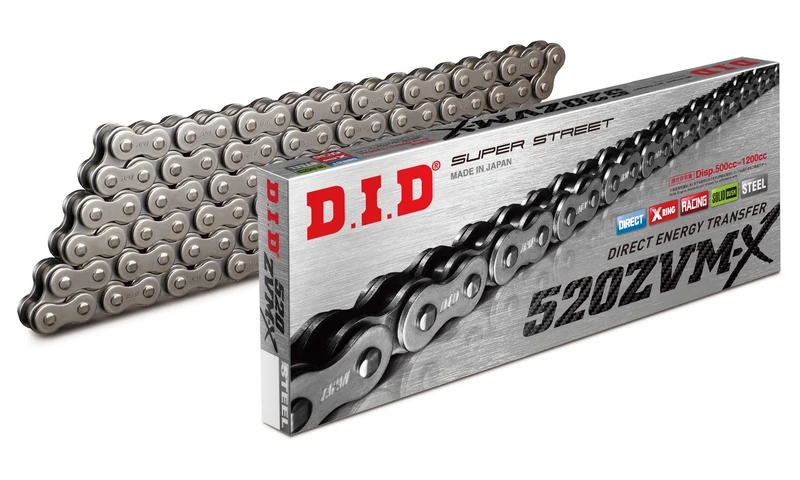 DID Chain 520 ZVMX, 114 Links (X-Ring), Open with Rivet Lock - Image 1