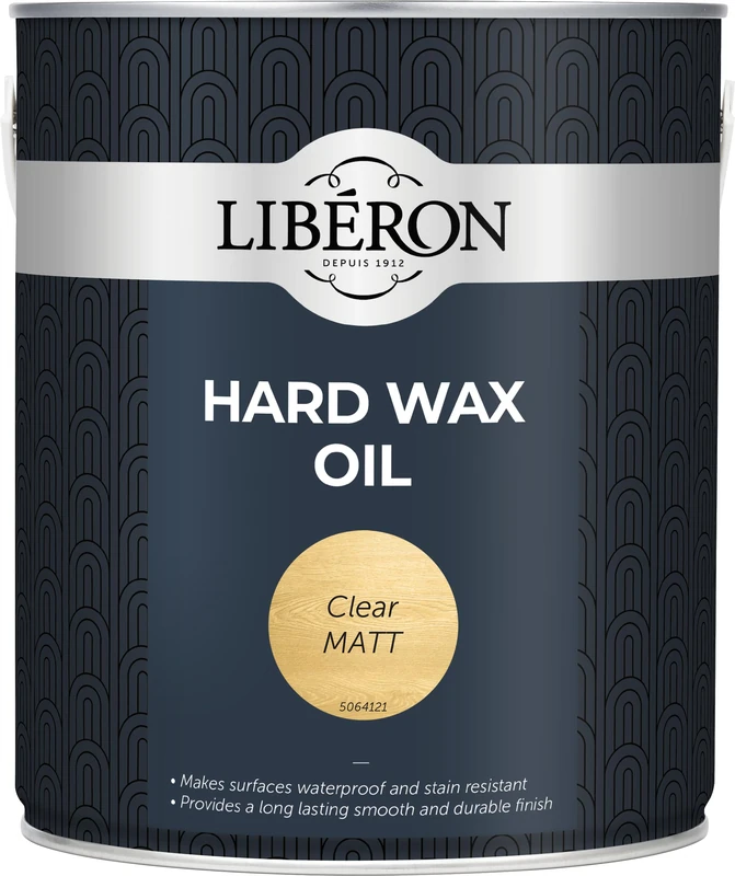 Libéron Hard Wax Oil - Superior Protection to Flooring & Furniture - Waterproof & Stain-resistant - Perfect For Kitchens & Bathrooms - Clear Matt - 2.5 Litres