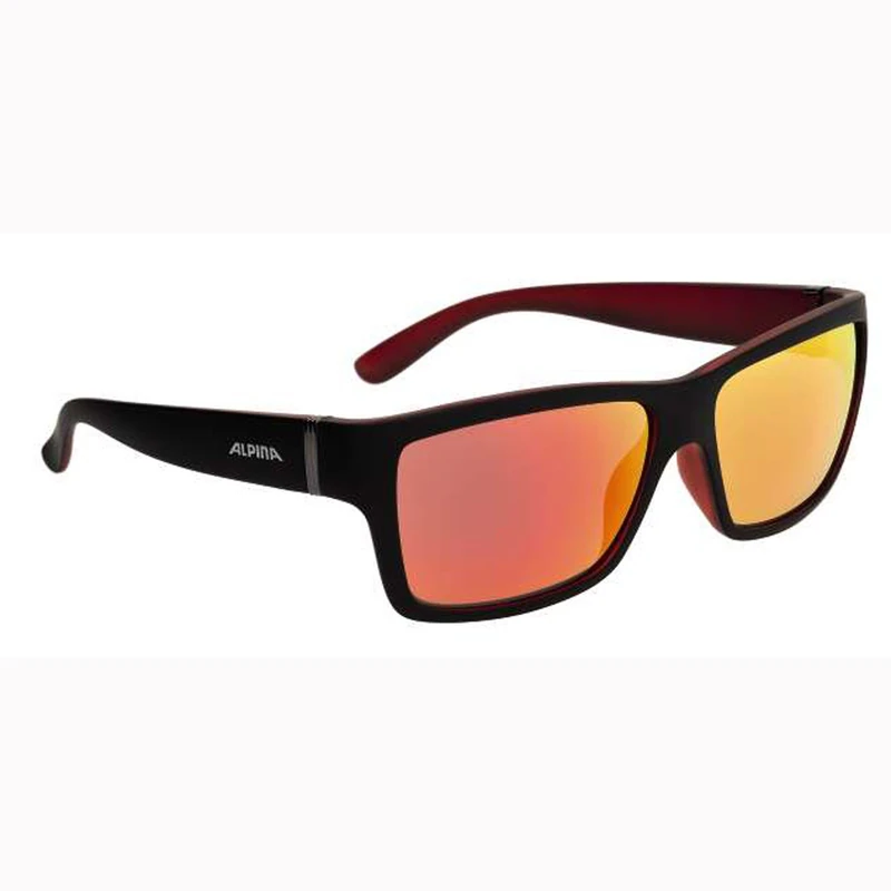 ALPINA Unisex - Adult, KACEY Sonnebrille, black matt-red, One Size
