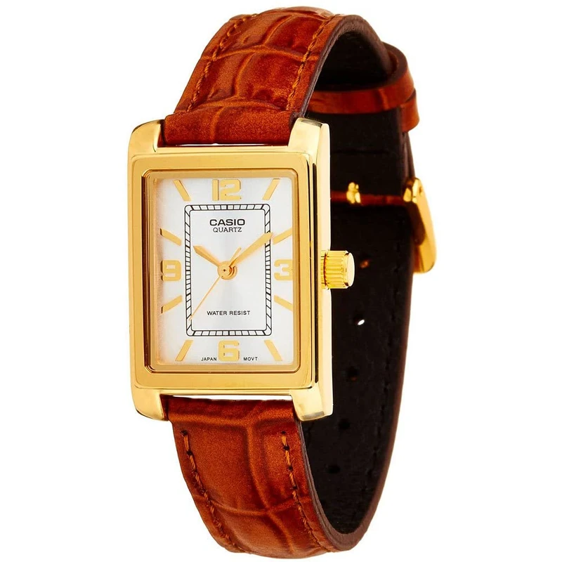 Casio Women's Analogue Quartz Watch with Leather Strap LTP-1234PGL-7A