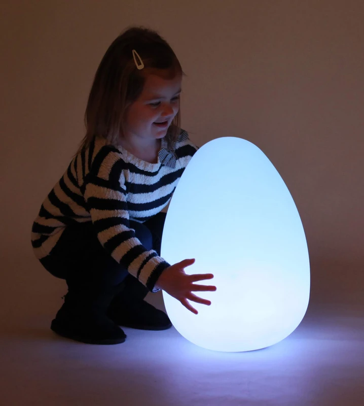 tickit Sensory Mood Light Egg – Colour Changing LED Night Light for Kids, Calming Sensory Toy for Autism, Rechargeable Portable Mood Lamp for Bedrooms and Sensory Rooms