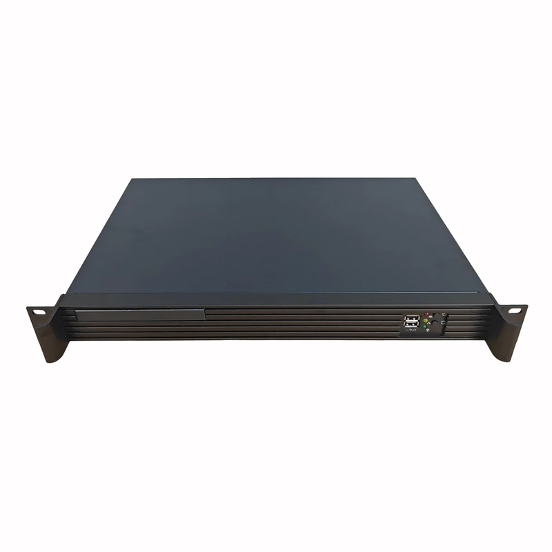 Techly Ultra-compact Steel 1U Computer Case, Atom Mini-ITX, 2 Expansion Slots, 1 x 3.5/2 x 2.5 + 1 x Slim OOD, Aluminum Front Panel, Black (dd323d60-e606-4497-8310-f3f73aebd9c5) - Image 1