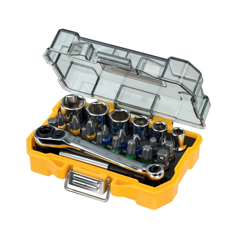 DEWALT Extra Small Tough Case 25mm Socket & Screwdriving Set (24 pc.), DT71516-QZ