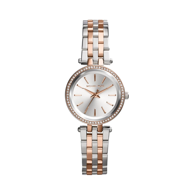 Michael Kors Womens Analogue Quartz Watch with Stainless Steel Plated Strap MK3298 - Image 1