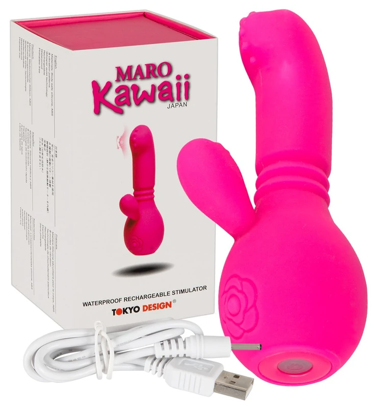 Tokyo Design Maro Kawaii 5 Waterproof Rechargeable Vibrator - Cerise - Image 1