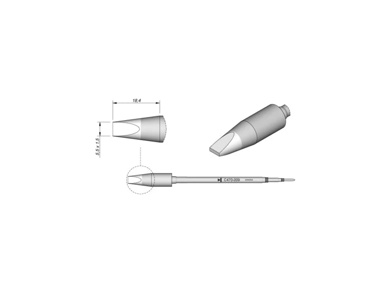 Jbc C470009 Soldering Tip for T470 Chisel - Image 1