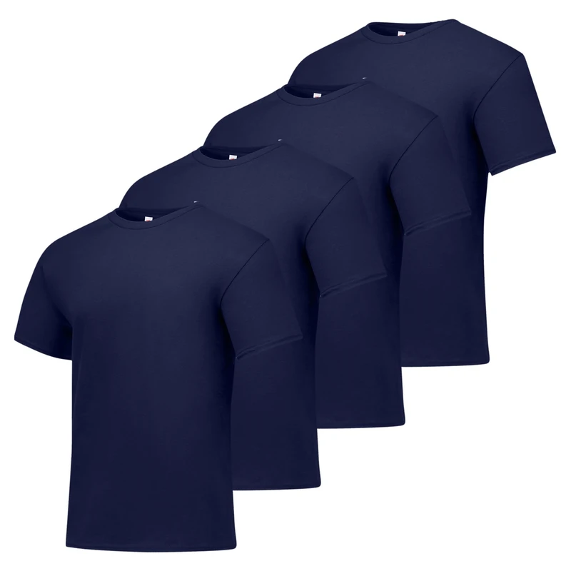 Hanes Men's ComfortSoft T-Shirt (Pack of 4),Navy,3X-Large