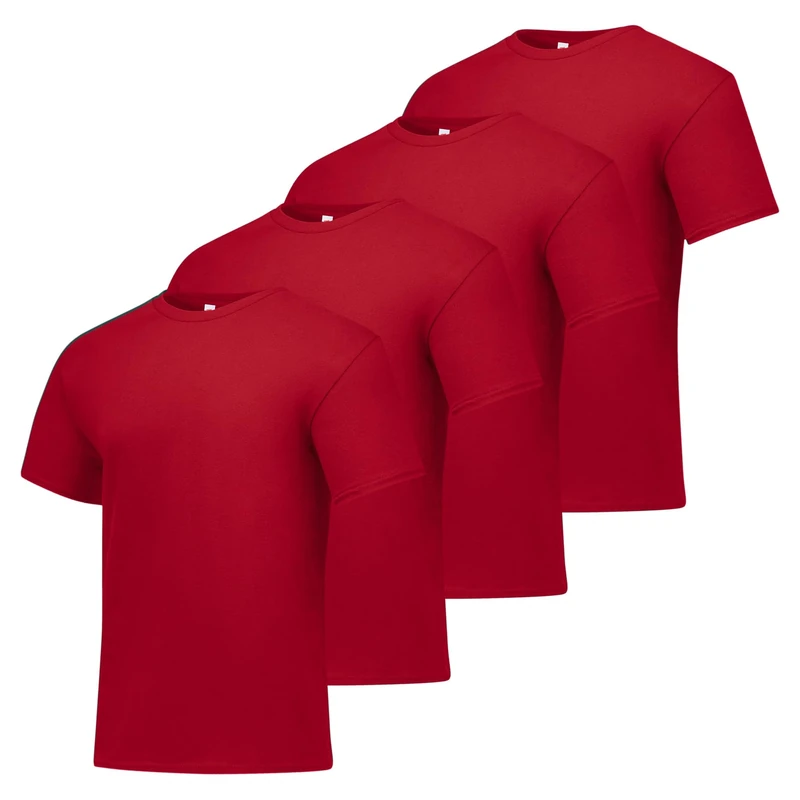 Hanes Men's ComfortSoft T-Shirt (Pack of 4),Deep Red,Small