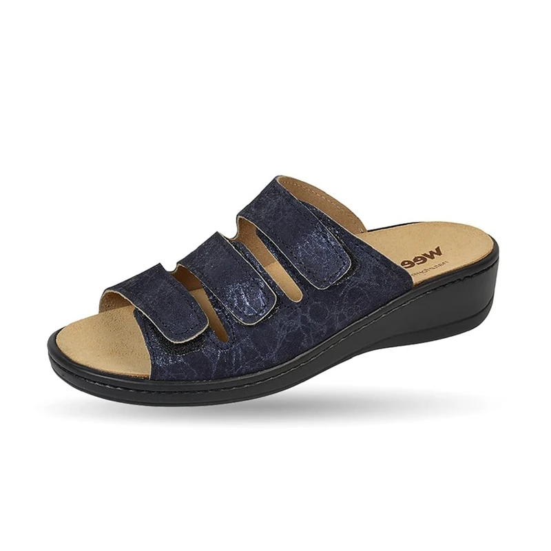 Weeger Ladies 14330 Mules - Blue (Blue Metallic), 41 EU