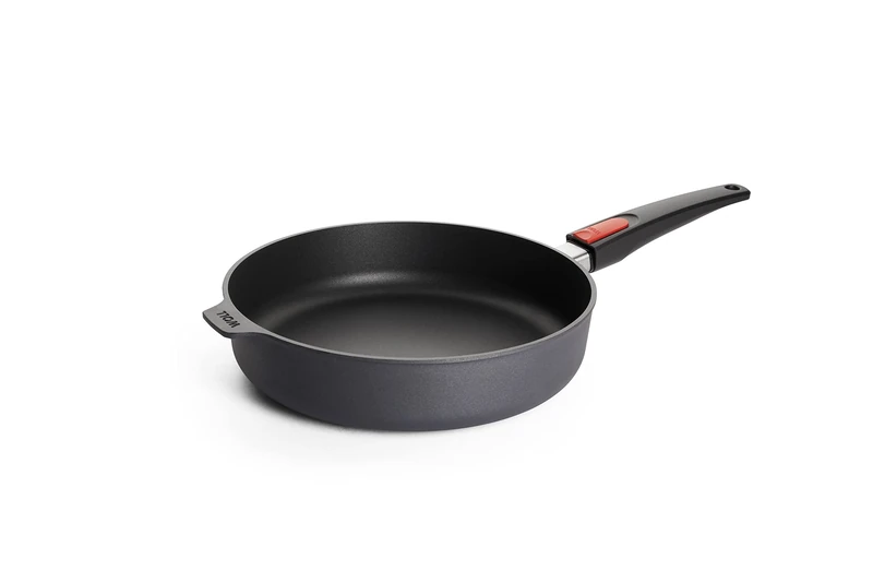 Woll Diamond Lite high-rimmed pan, diameter 28 cm, 7 cm high, with removable handle, suitable for ceramic, gas, electric, halogen, not suitable for induction, cast aluminum pan, ovenproof, anthracite