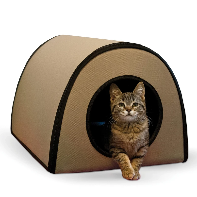 K&H PET PRODUCTS Thermo Mod Kitty Shelter Waterproof Outdoor Heated Cat House