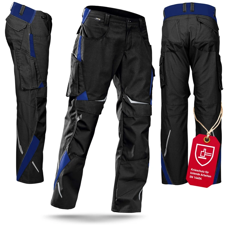 Kubler 21245353-9946-42 Size 42 "Pulse" Trousers - Black/Cornflower Blue