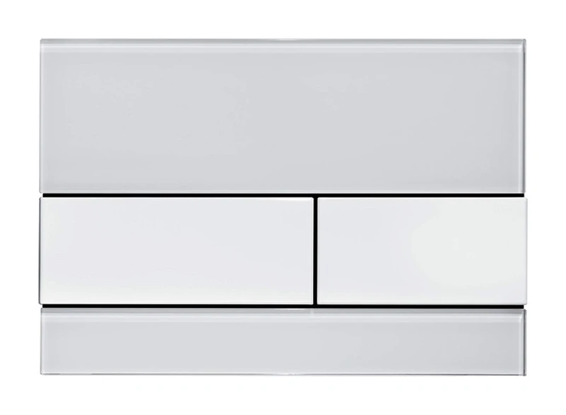 TECE K12955 Square Flush Plate - White/Stainless Steel