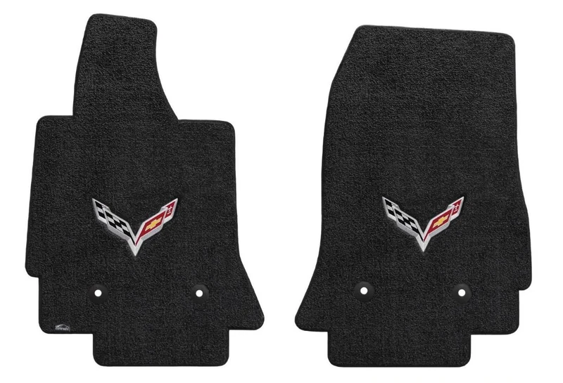 2014 C7 Corvette Stingray Floor Mats w/Flags: Black by Lloyd Mats