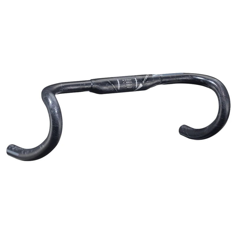 FSA K-Force Compact Graphic V14 Drop Bar - Black/Grey, 40 cm