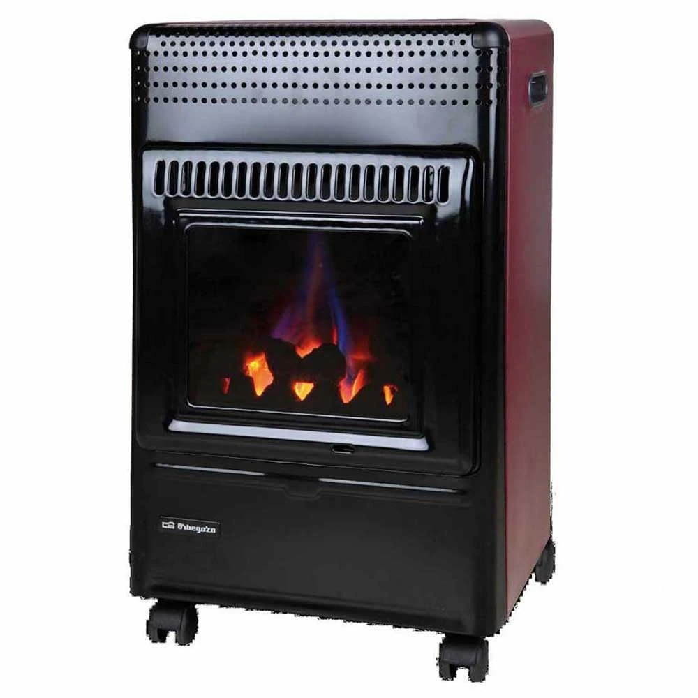Orbegozo HBF 95 Butane Gas Heater, Blue Flame, Triple Safety System, 3,500 W, Black/Burgundy, Energy Efficiency Class A