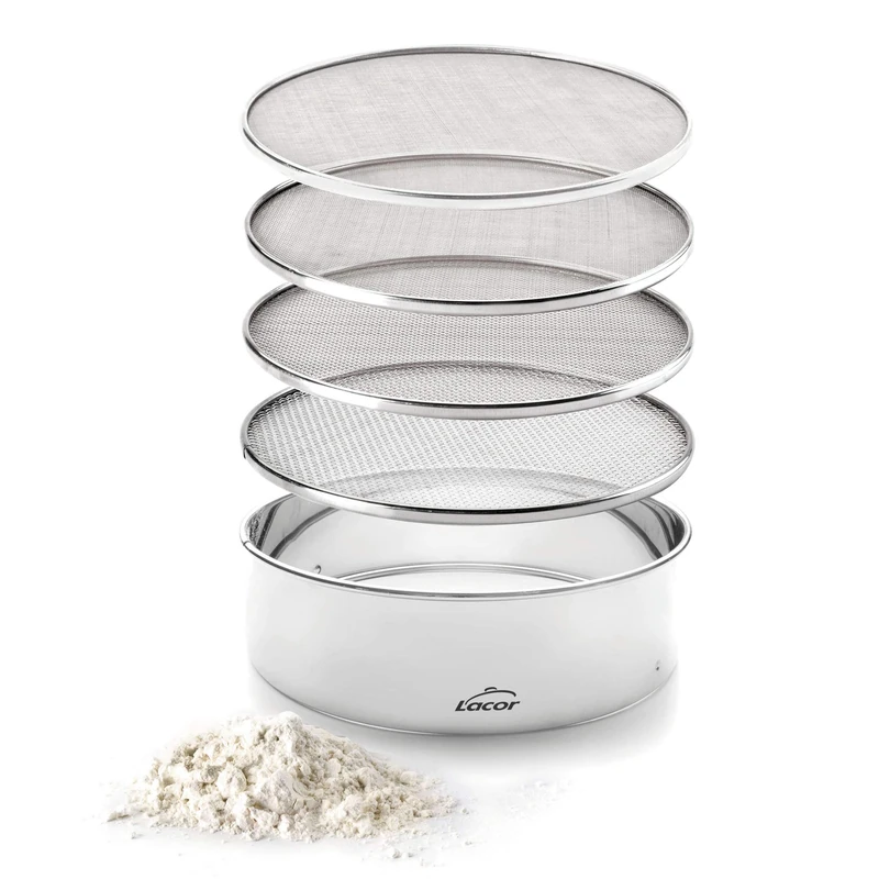 Lacor 4 Mesh Sieve Interchangeable 20 cm, Stainless Steel, Silver