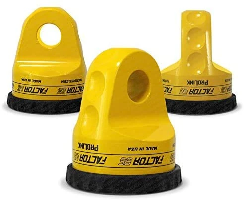 Factor55 ProLink Loaded Shackle Mount With Titanium Pin & Rubber Guard (16,000 Lbs) - Yellow by FACTOR55