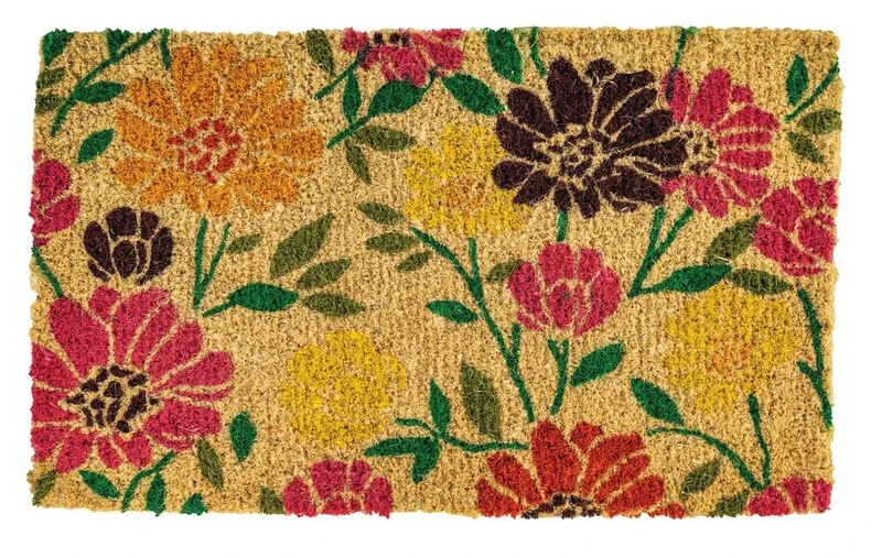 Notrax C11S1830SD Spring Daisies Coir Door Mat, 18" x 30"