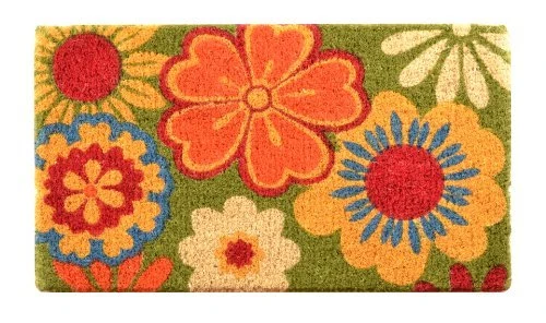 Notrax, Summer Flowers, Handmade Natural Coir Doormat, Entry Mat for Indoor or Outdoor Use, 18"x30", C11 (C11S1830SF)