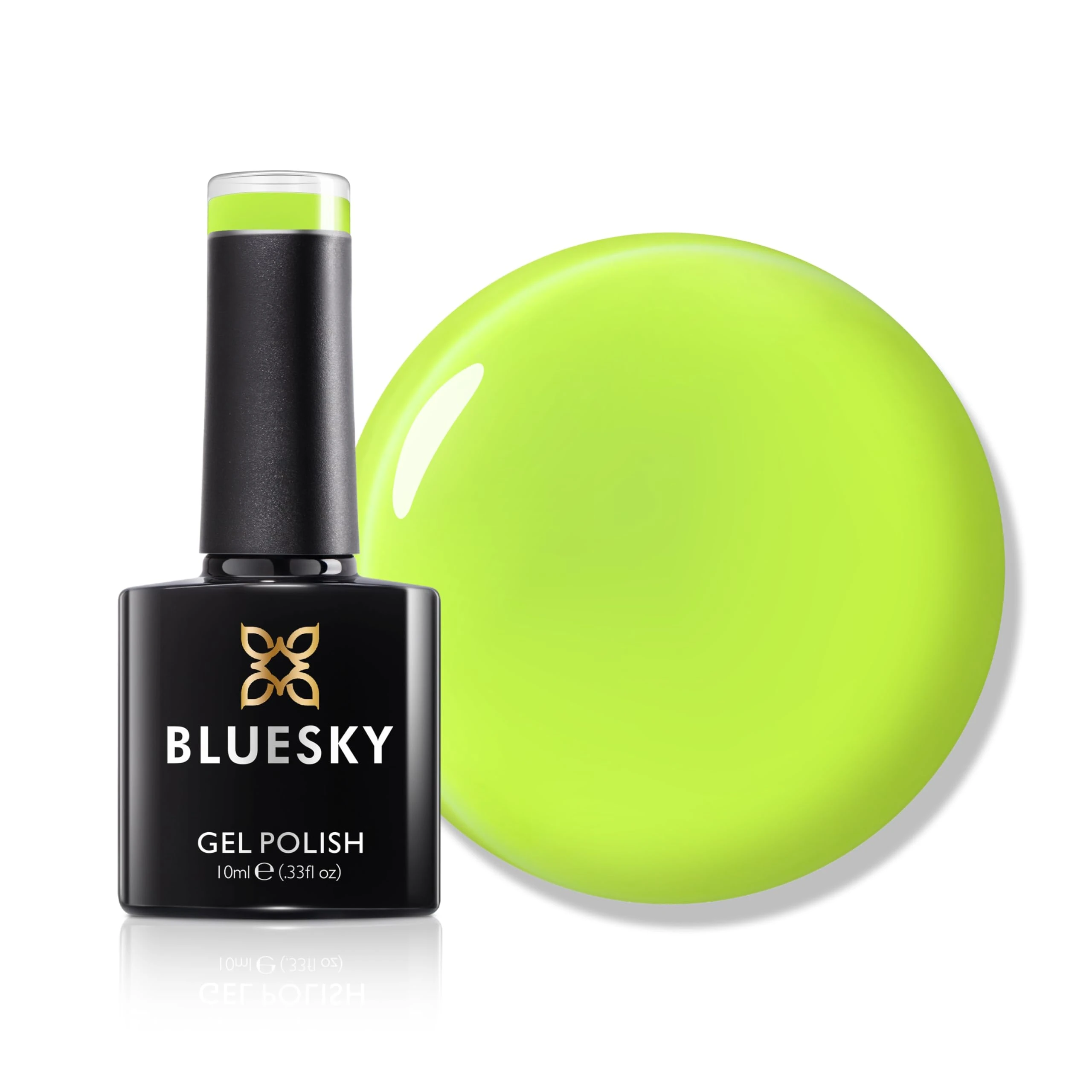 Bluesky Gel Nail Polish, Lime Zest A081, Bright Green, Long Lasting, Chip Resistant, 10 ml (Requires Curing Under UV LED Lamp)