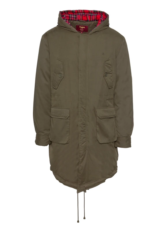 Merc of London Men's Tobias Parka Long Sleeve Coat, Green (Combat Green), XX-Large