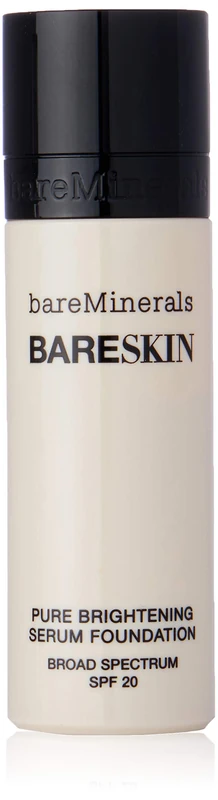 bareMinerals Bareskin Pure Brightening Serum Foundation Spf 20 Bare Porcelain 01 For Women 1 Oz Foundation, 30 millilitre
