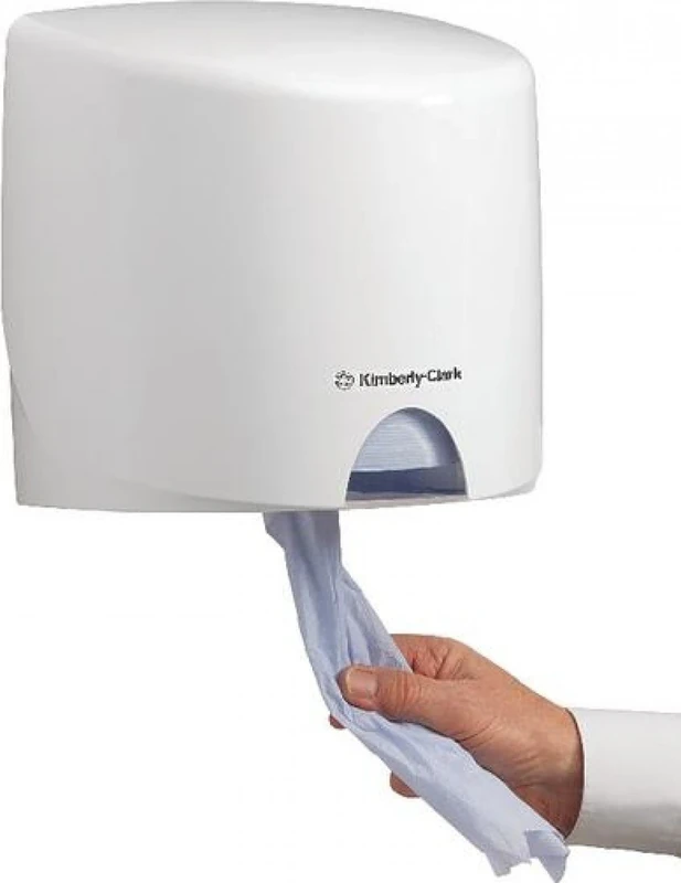 Aquarius Roll Control Wiper Dispenser 7018 - Centrefeed Roll Dispenser - 1 x White, Wall Mounted Centrefeed Dispenser