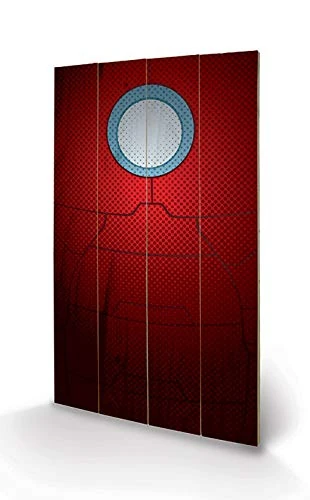 Pyramid International Avengers Assemble Iron Man Torso Wood Print, Multi-Colour, 45 x 76 x 1.3 cm