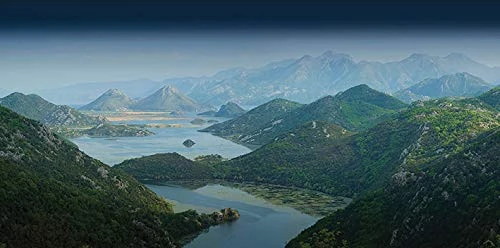 The Art Group Rod Edwards Lake Skadar Montenegro Canvas Print, Multi-Colour, 50 x 100 cm