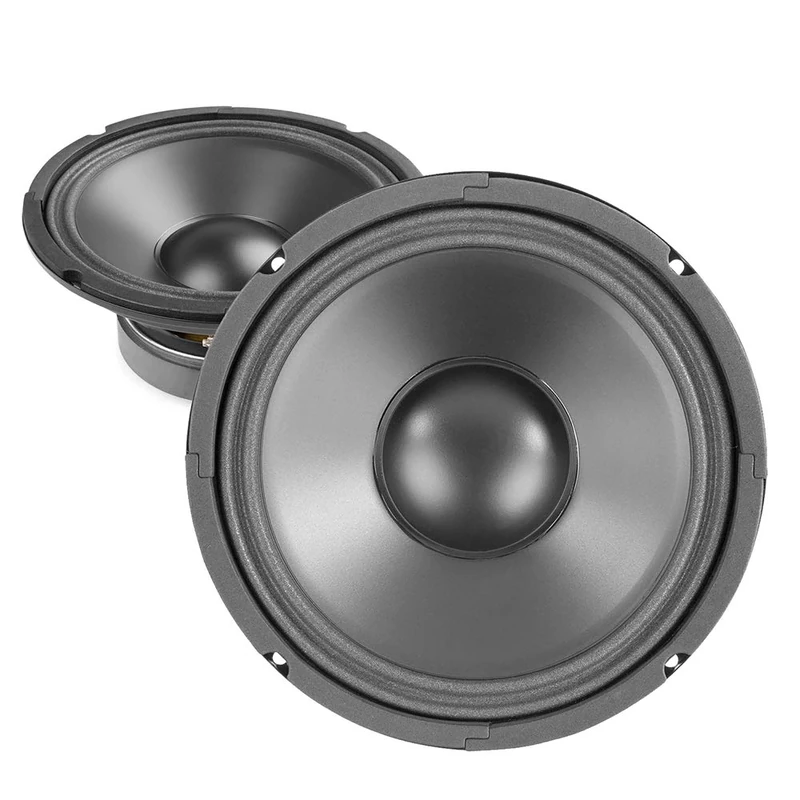 Skytec 8-Inch Polypropylene Mid-Bass Speaker Driver Pair 500W Replacement Subwoofer Cones for Hi-Fi and Car Audio Systems, 8 Ohm, 32Hz-6kHz Frequency Range, Sound Reproduction
