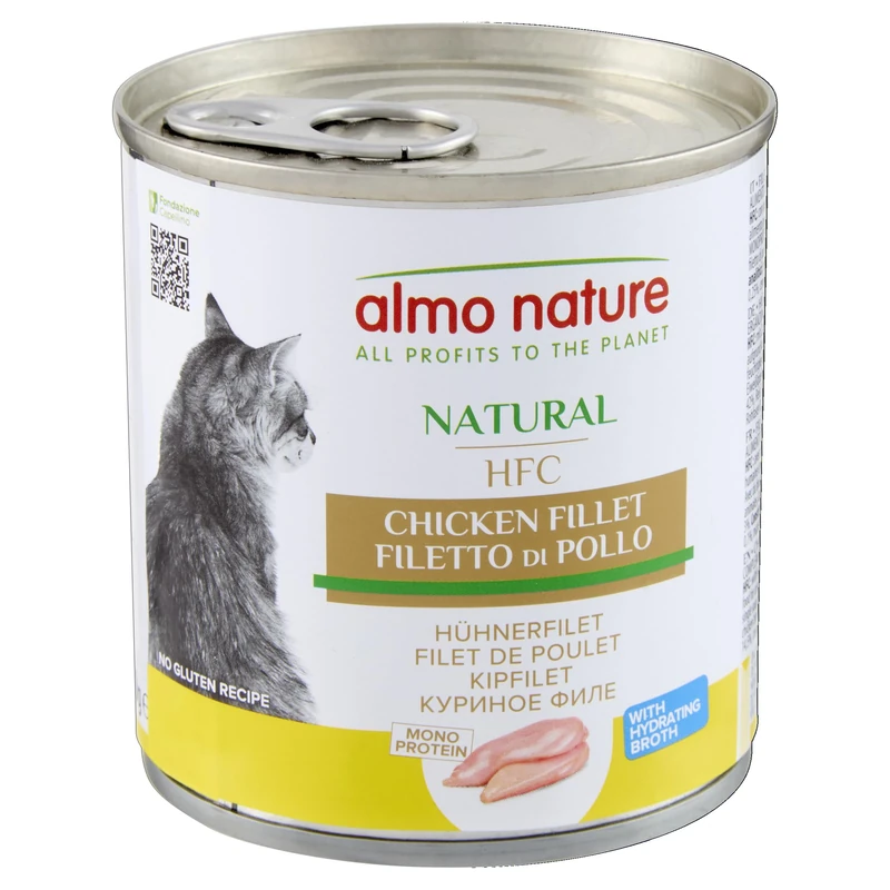 Almo Nature HFC Natural - Wet Cat Food for Cats - Chicken Fillet - 280g (Pack of 12)