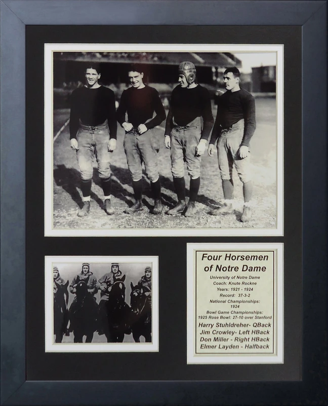 Legends Never Die Four Horsemen of Notre Dame Framed Photo Collage, 11 by 14-Inch - Image 1