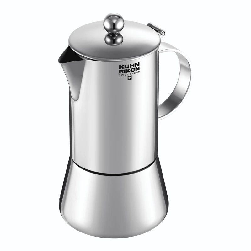 Kuhn Rikon 38095 Italian Espresso Juliette Stainless Steel Coffee Maker 0.5L 10 Cups Induction, 0.5L