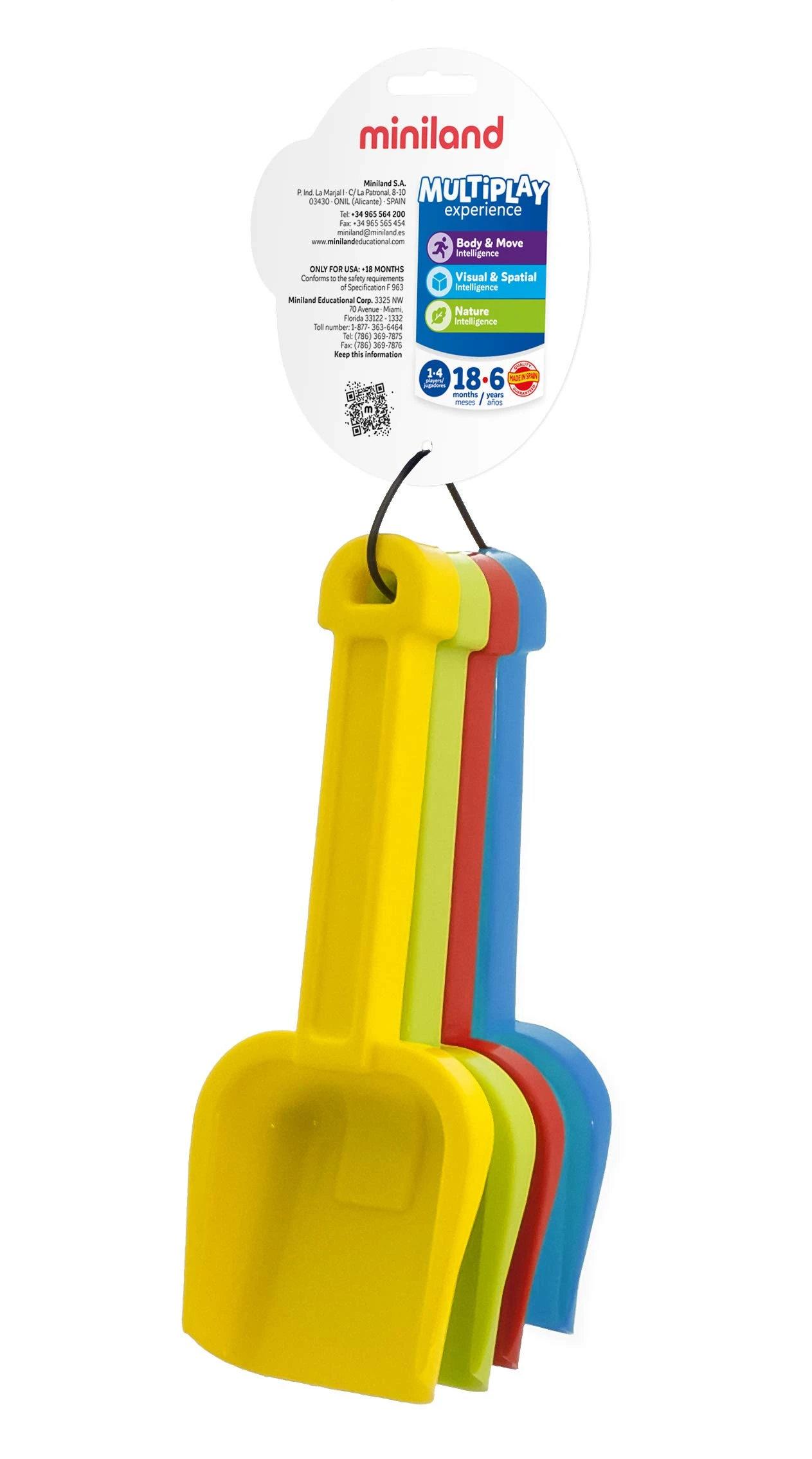 Miniland Special Assorted Spades Set (4-Piece) 29038