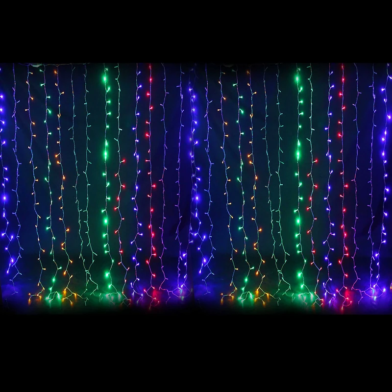 WeRChristmas 3 x 2 m 576 LED Window Curtain Net Christmas Lights String, Multi-Colour