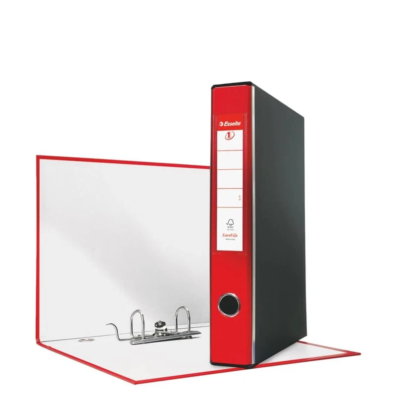 Esselte Eurofile Binder with Lever Mechanism and case Dorso 5 cm red