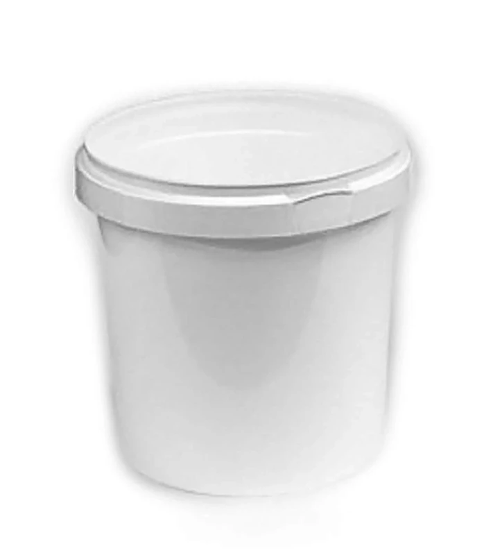 Mystic Moments | 1 Litre White Plastic Pail Complete With White Lid (Pack of 100) - Image 1