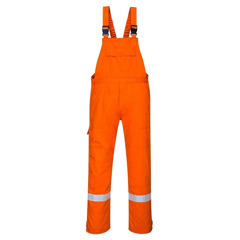 Portwest Bizflame Plus Bib and Brace, Size: M, Colour: Orange, FR27ORRM
