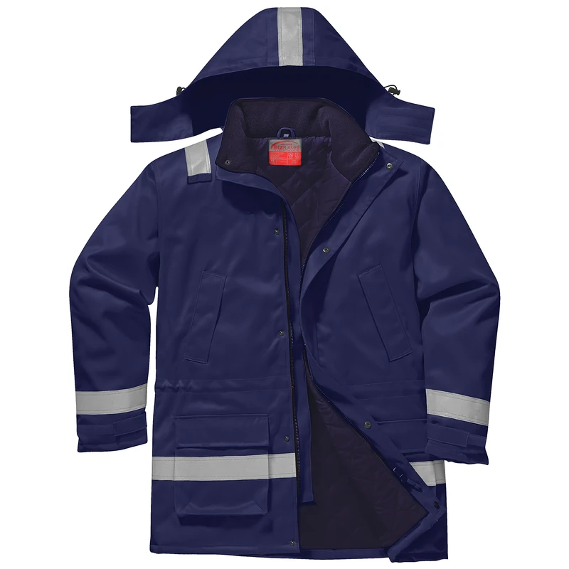Portwest FR Anti-Static Winter Jacket, Size: XL, Colour: Navy, FR59NARXL