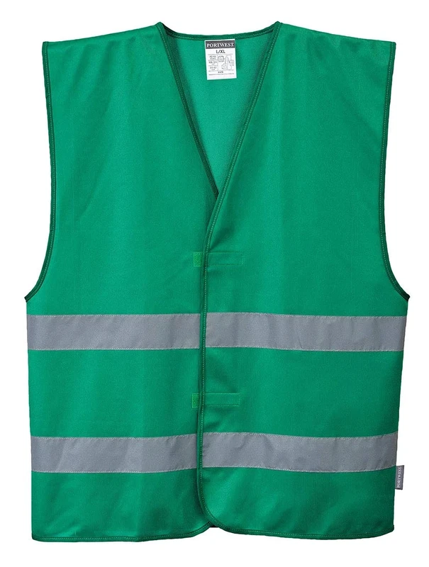 Portwest Iona Vest S/M Bottle Green - Reflective Safety Vest