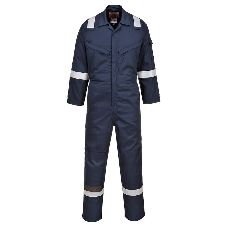 Portwest FR22NARM Insect Repellent Flame Resistant Coverall, Regular, Size: Medium, Navy - Image 1