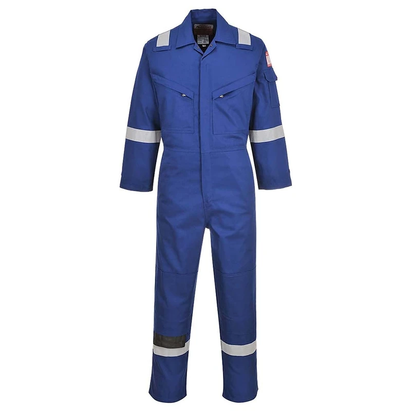 Portwest Flame Resistant Light Weight Anti-Static Coverall 280g, Size: M, Colour: Royal Blue, FR28RBRM