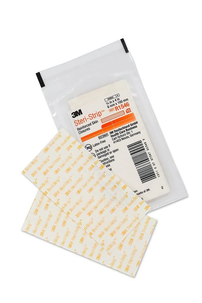 3M Steri-Strip Reinforced Skin Closures, 6mm x 100mm, Pack of 10 Adhesive Strips